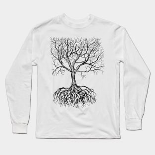 Bare tree with root Long Sleeve T-Shirt